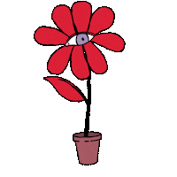 lomishia sad red flower water Sticker