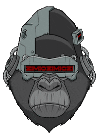 omarzimio gorilla gorila zimio Sticker
