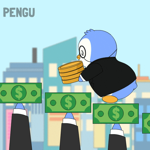 Money Invest GIF by Pudgy Penguins