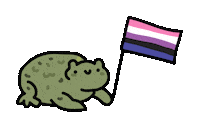 Lgbt Frog Sticker by TeaBag