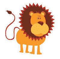 Playwalls animals lion africa zoo Sticker