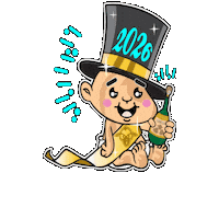 Happy New Year Celebration Sticker by @Phetus88