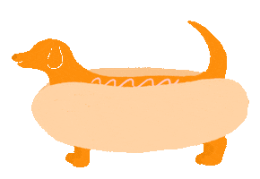 Happy Hot Dog Sticker