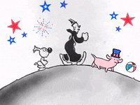 fleischerstudios dog celebrate stars america GIF