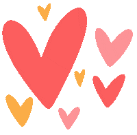 hollypixels love heart pink red Sticker