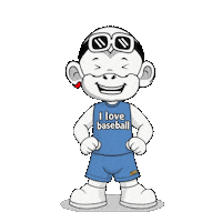 I Love Baseball Bas Sticker by Zhot