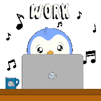 Working Work Work Sticker by Pudgy Penguins
