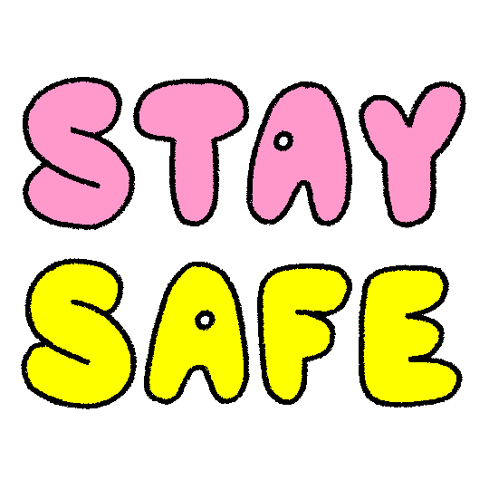 Sticker Stay Safe Sticker by Jared D. Weiss