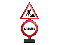 magyarkozut slowdown roadworks közút magyarkozut Sticker