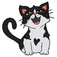 Cat Heart Sticker