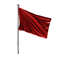 Warning Red Flag Sticker by Cavan Infante