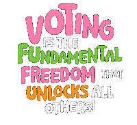 Freedoms Voting Sticker by Moonlight Mile