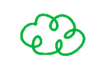 Cloud Verde Sticker by TreCuori