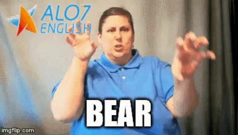 bear total physical response GIF by ALO7.com