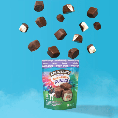 Ben & Jerry's New Flavor Cookie Dough 'peaces'