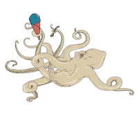 gelato octopus Sticker by bucketandbay