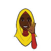 African Muslim Smile Sticker by RS