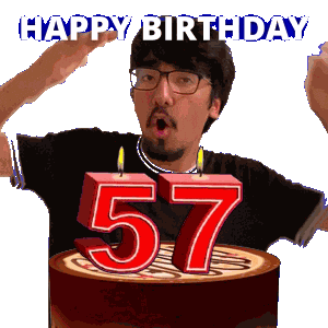 57Th Birthday Sticker