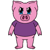 Pig No Sticker by Piggyverse