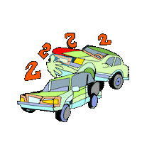 Animation Driving Sticker by Dax Norman