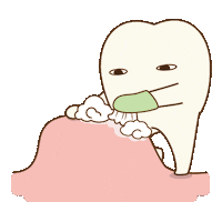 dental_sozai bubble cleaning tooth brushing Sticker