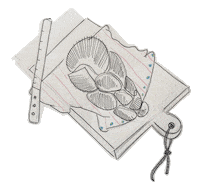 fanestra illustration bread brunch fruhstuck Sticker