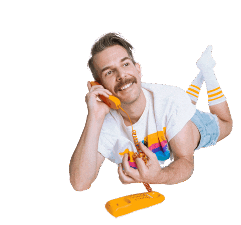 Call Me 80S Sticker by Bright Light Bright Light