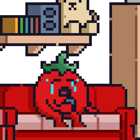 Sad Tears Sticker by Potatoz by 9GAG