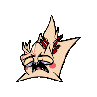 Cosodraws hazbin hotel cursed cat alastor coso draws lucifer cat Sticker