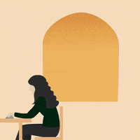lauryn_ds sunset working window sunrise GIF