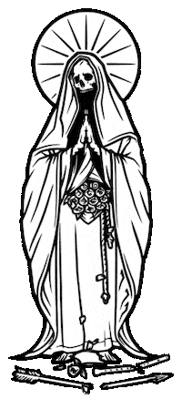 Santamuerte Sticker by Sneakreaper Industries