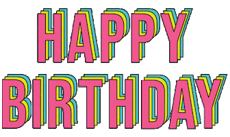 Happy Birthday Rainbow Sticker by Amanda | Happy Magic Co.