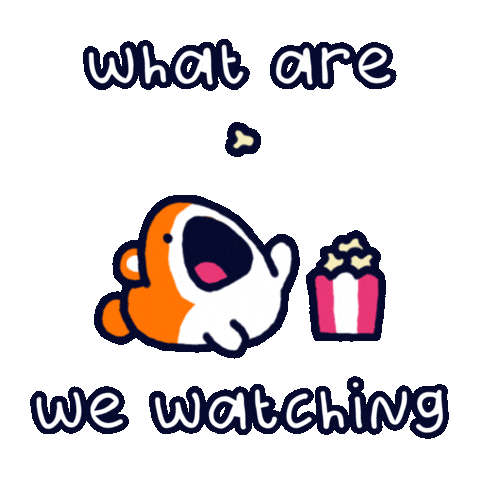 Movie Time Popcorn Sticker