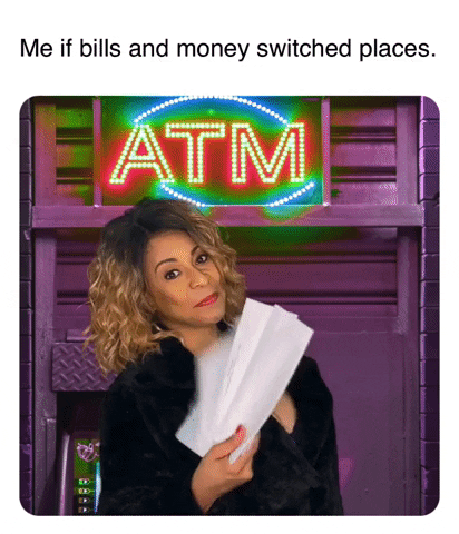 ComedianHollyLogan money cash rolling bills GIF