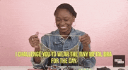 We Tried Extreme Bras I Challenge You To Wear The Tiny Metal Bra For The Day GIF by BuzzFeed