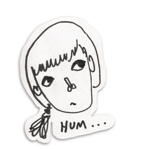 Girl Doubt Sticker