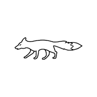 ODRCOLLECTION dog fox animal ods Sticker
