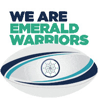 Rugby Teal Sticker by Emerald Warriors RFC