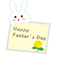 Fathers Day Rabbit Sticker