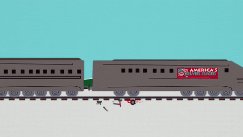 train on tracks snow GIF by South Park 