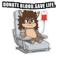 Red Cross Blood Sticker