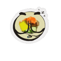 Tired Food Sticker