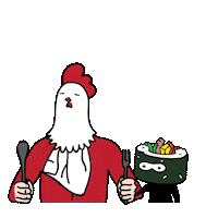 Hungry Breakfast Sticker by Jinjja Chicken