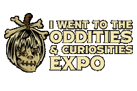 odditiesexpo oddities odditiesexpo weird strange unusual creepy odd horror halloween Sticker