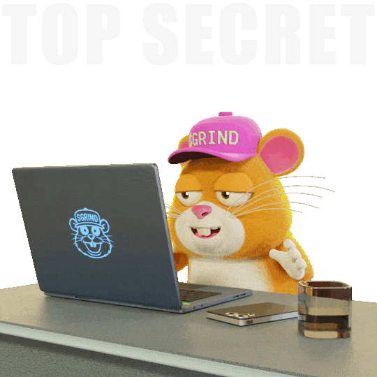 Top Secret Hamster Sticker by Grind