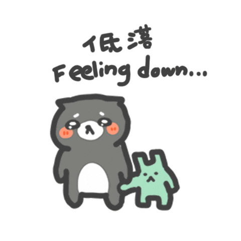 Sad Blue Day Sticker