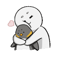 MihkamiArt love hug penguin mikami Sticker