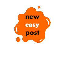 New Post Orange Sticker by easycleaningUK