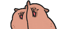 Capybara Hug Sticker by sansanplanet