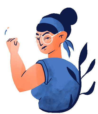 ananaisdesign giphyupload woman girlpower clermont Sticker